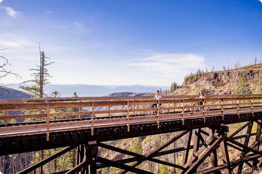 Myra-Canyon-engagement-Kelowna-train-tressles-cruiser-bikes26_by-Kevin-Trowbridge