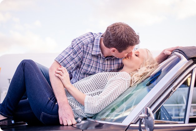 convertible-Cadillac_engagement-portraits_travel-cherry-orchard_Okanagan_126_by-Kevin-Trowbridge