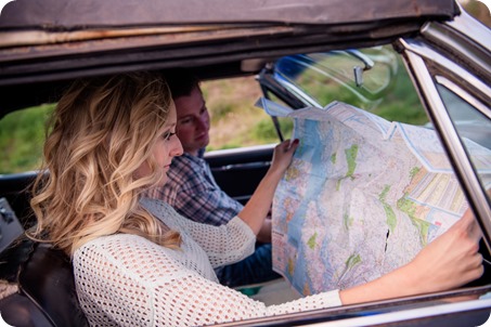 convertible-Cadillac_engagement-portraits_travel-cherry-orchard_Okanagan_131_by-Kevin-Trowbridge