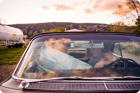 convertible-Cadillac_engagement-portraits_travel-cherry-orchard_Okanagan_133_by-Kevin-Trowbridge