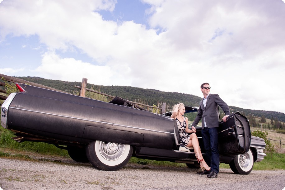 convertible-Cadillac_engagement-portraits_travel-cherry-orchard_Okanagan_13_by-Kevin-Trowbridge