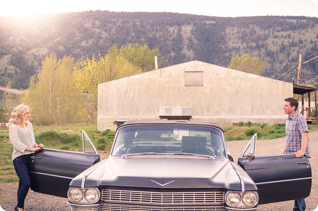 convertible-Cadillac_engagement-portraits_travel-cherry-orchard_Okanagan_99_by-Kevin-Trowbridge