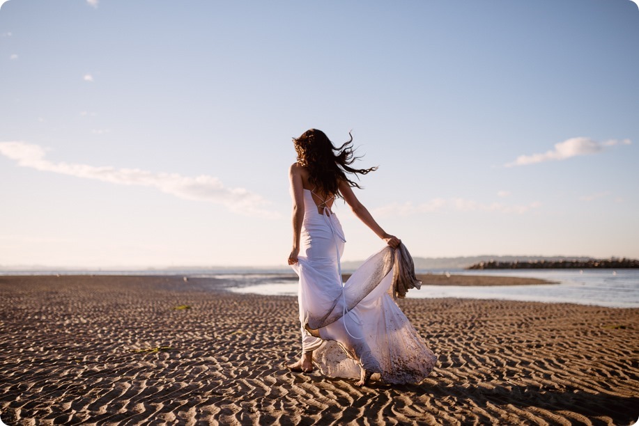 Trash the Dress Photoshoot at White Rock Beach BC Amanda Josh Kevin Trowbridge Photography