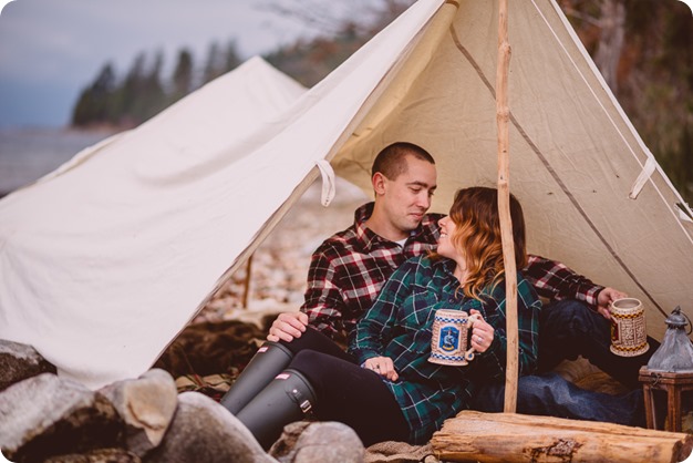 Okanagan-engagement-session_camping-lake-portraits_dog-tent-coffee-campfire_07_by-Kevin-Trowbridge