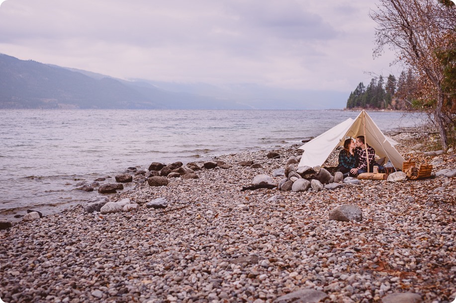 Okanagan-engagement-session_camping-lake-portraits_dog-tent-coffee-campfire_21_by-Kevin-Trowbridge