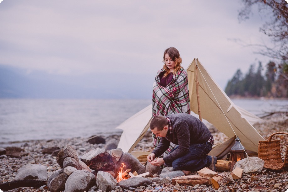 Okanagan-engagement-session_camping-lake-portraits_dog-tent-coffee-campfire_77_by-Kevin-Trowbridge