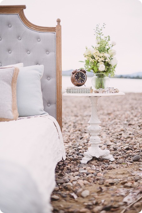 Kelowna-engagement-session_bed-on-the-beach_pillow-fight_lake-portraits_vintage-origami_01_by-Kevin-Trowbridge