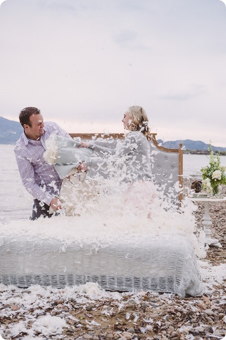 Kelowna-engagement-session_bed-on-the-beach_pillow-fight_lake-portraits_vintage-origami_60_by-Kevin-Trowbridge