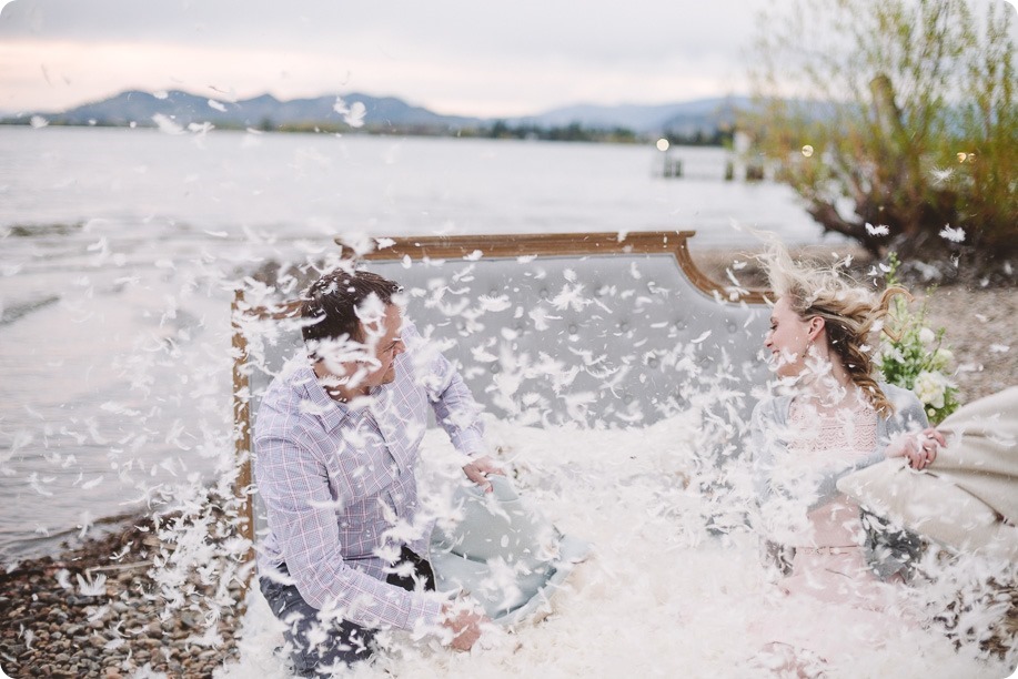 Kelowna-engagement-session_bed-on-the-beach_pillow-fight_lake-portraits_vintage-origami_61_by-Kevin-Trowbridge