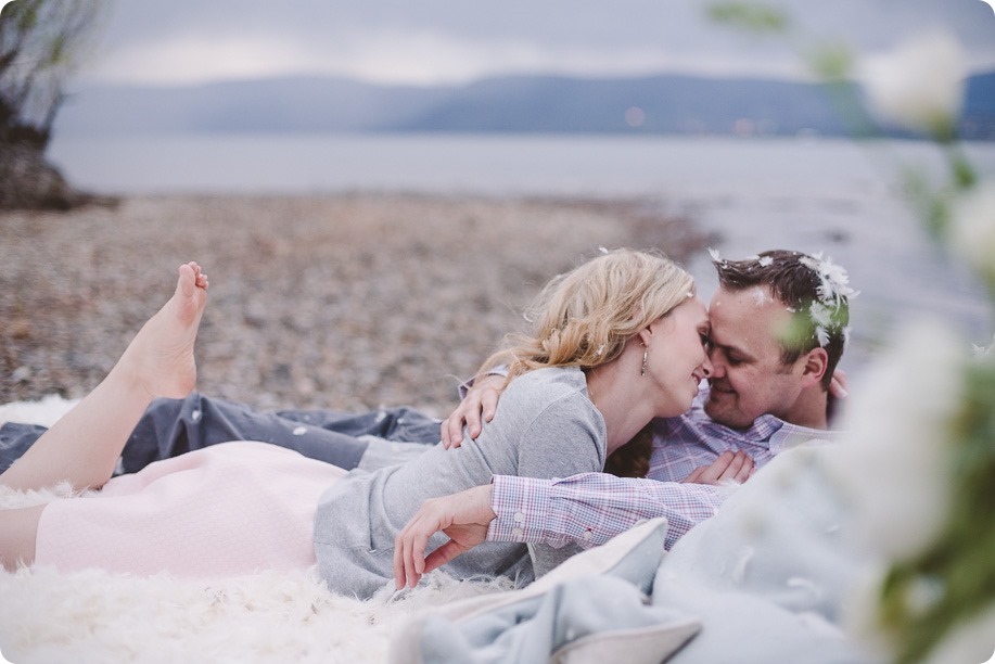 Kelowna-engagement-session_bed-on-the-beach_pillow-fight_lake-portraits_vintage-origami_64_by-Kevin-Trowbridge