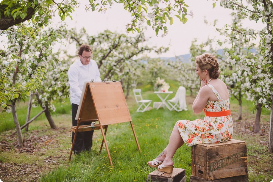 Kelowna-engagement-session_orchard-blossom_croquet-portraits_vintage-floral-dress_17_by-Kevin-Trowbridge