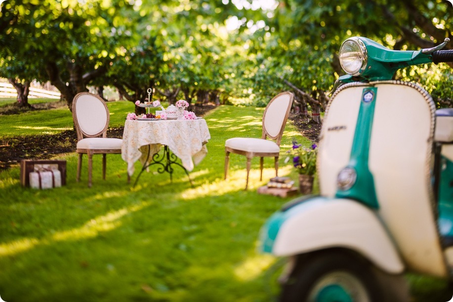 Vespa-engagement-phtoshoot-tea-party_orchard-Kelowna_05_by-Kevin-Trowbridge-photography_Kelowna