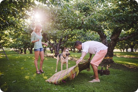 Kelowna-wedding-photographer_Cherry-orchard-engagement_dog-sunset-champagne_191545_by-Kevin-Trowbridge