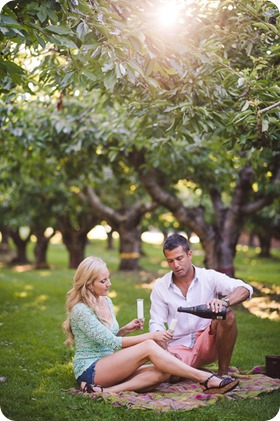 Kelowna-wedding-photographer_Cherry-orchard-engagement_dog-sunset-champagne_192530_by-Kevin-Trowbridge