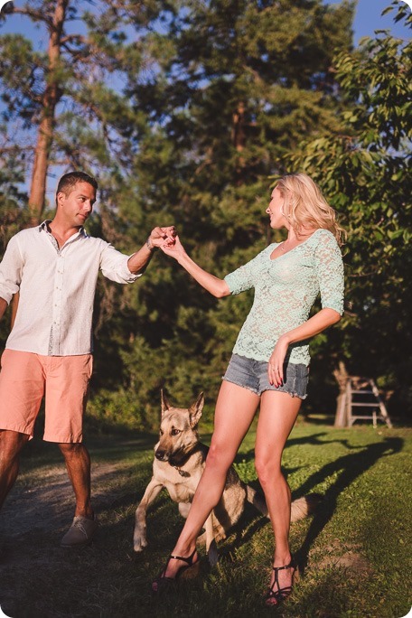 Kelowna-wedding-photographer_Cherry-orchard-engagement_dog-sunset-champagne_195147_by-Kevin-Trowbridge