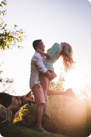 Kelowna-wedding-photographer_Cherry-orchard-engagement_dog-sunset-champagne_195748_by-Kevin-Trowbridge