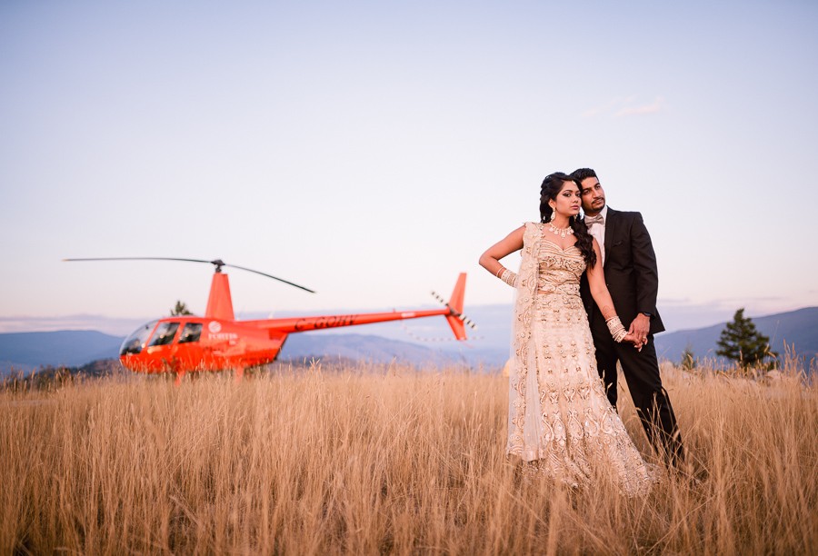 Glamorous Grand Finale: Hindu Ceremony at Cedar Creek Winery; Reception at Sparkling Hill Resort, Okanagan BC