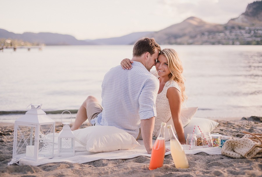 Beach Engagement Session at Kal Beach, Coldstream, BC