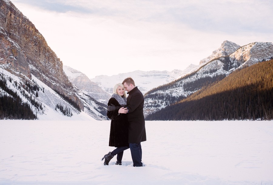 Winter Engagement Session at Lake Louise