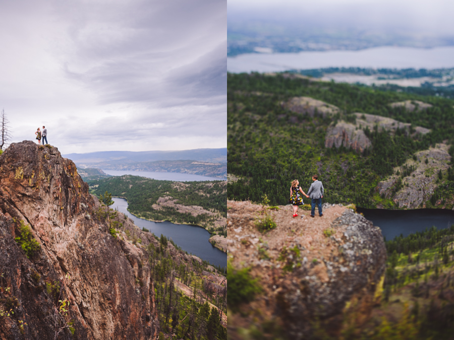 Epic Mountain Top Engagement Session Kelowna BC