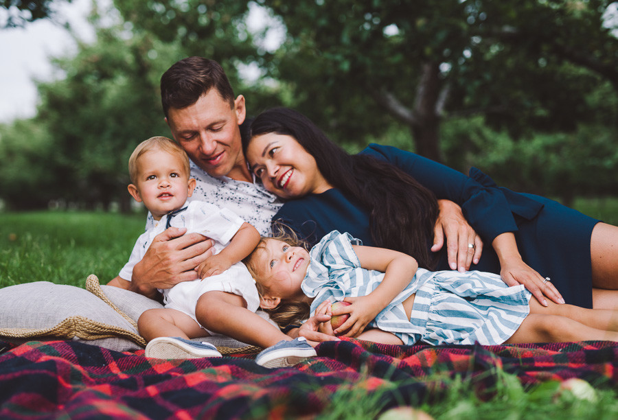 Whimsical Family Portrait Session in Historical Kelowna BC